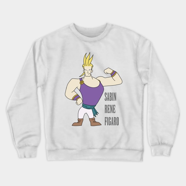 Final Fantasy 6 Sabin Rene Figaro Crewneck Sweatshirt by inotyler